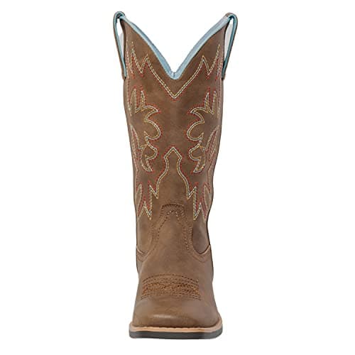 SheSole Women's Mid-Calf Square Toe Western Boots - Brown