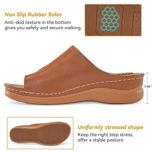 Reinforced Orthopedic Wedge Sandals for Women