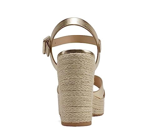 Noble Women's Crisscross Ankle Strap Espadrille Notch Wedge Sandal