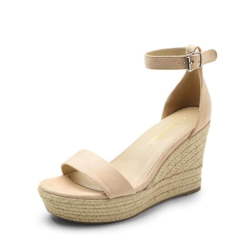 Dream Pairs Women's Comfortable Platform Wedge Espadrille Sandals