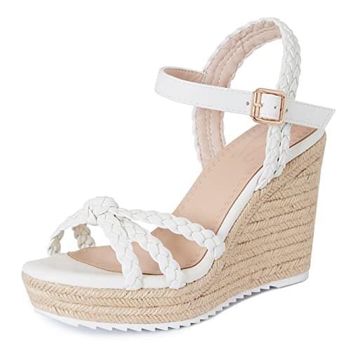 Braided Knot Wedge Espadrille Sandals for Women