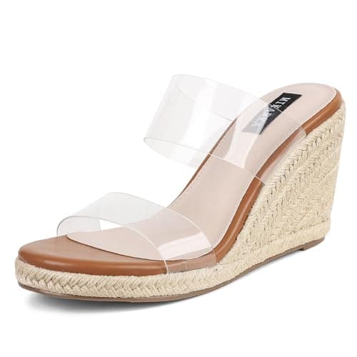 Mikarka Women's Open Toe Espadrilles Platform Slide Sandals