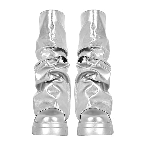 MissHeel Sleek Metallic Platform Booties
