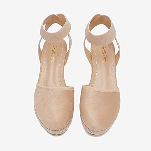 Dream Pairs Women's Elastic Ankle Strap Wedge Sandals
