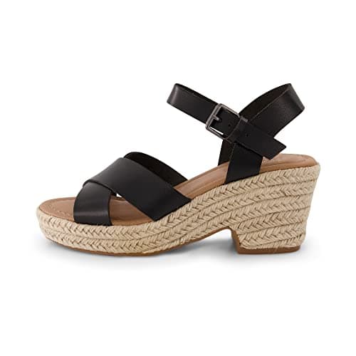 CUSHIONAIRE Women's Robbie Espadrille Wedge Sandal + Memory Foam & Wide Widths