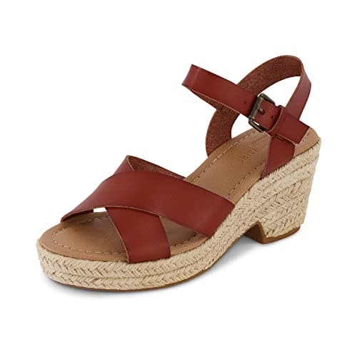 CUSHIONAIRE Women's Robbie Espadrille Wedge Sandal + Memory Foam & Wide Widths