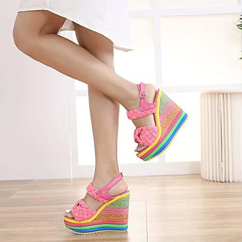 Colorful Boho Wedge Sandals for Women