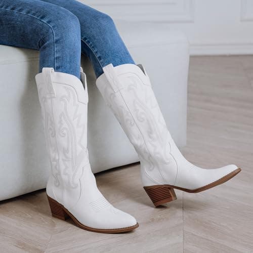 Stylish Mid Calf Cowboy Boots for Women