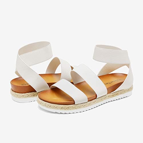 DREAM PAIRS Women's Open Toe Ankle Strap Espadrille Flatform Sandals