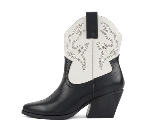 BLAZING Women's Western Bootie Pointe Toe Low Heel (Wide Fit Available)