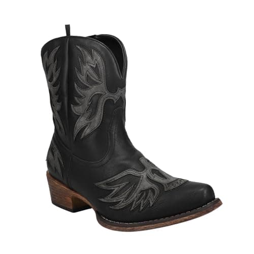 Roper Women's Amelia Brown Snip Toe Casual Boots-Ankle Low Heel 1-2"