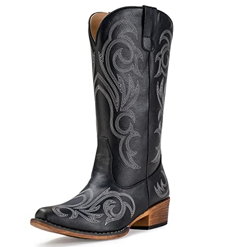 IUV Women's Pointy Toe Western Cowgirl Boots