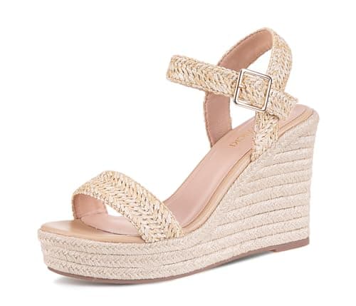 VICKI·VICKI Women's Wedge Ankle Strap Platform Sandals