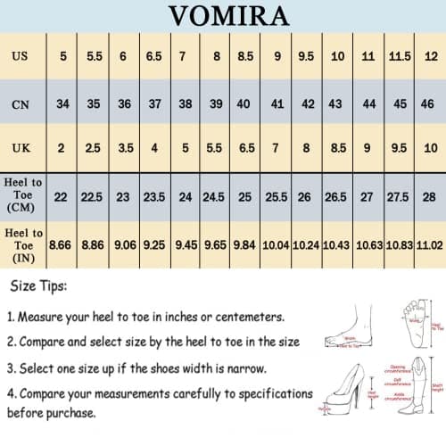 VOMIRA Women's Knee High Platform GoGo Boots with Chunky Heels