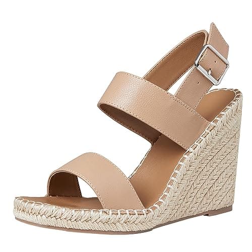 Women's Platform Wedge Sandals with Ankle Strap