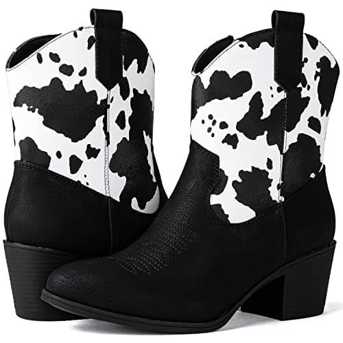 GLOBALWIN Women's Western Wear Cowboy Cowgirl Free Birds Disco Outfits Low Heel Boots