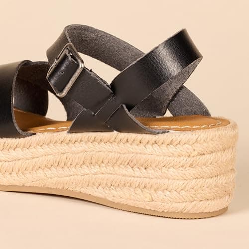 Amazon Essentials Women's Flatform Espadrille Sandals