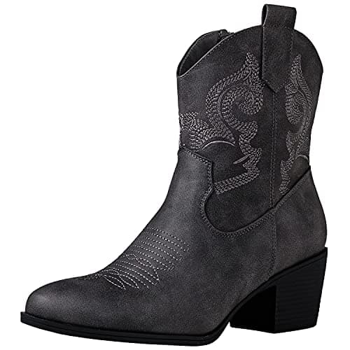 GLOBALWIN Women's Western Wear Cowboy Cowgirl Free Birds Disco Outfits Low Heel Boots