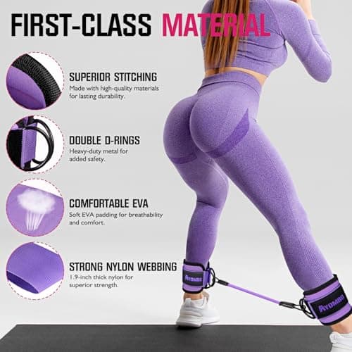 Ayombo Ankle Resistance Bands: Home Gym Glute Workout Gear, Leg Booty Fitness Equipment