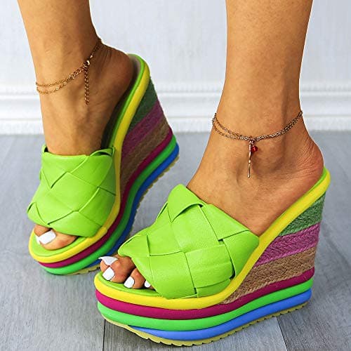 Colorful Espadrille Wedge Sandals for Women
