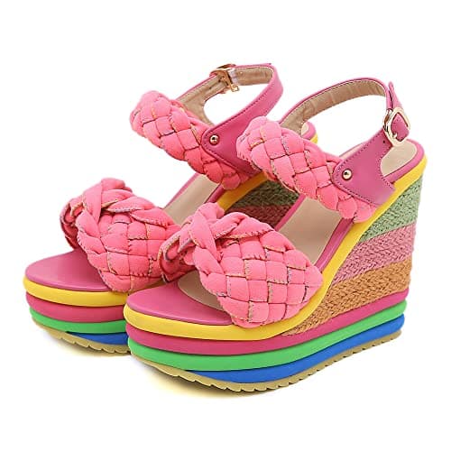 Colorful Boho Wedge Sandals for Women