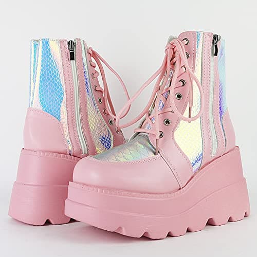 Erocalli Chunky Heel Platform Pumps for Women