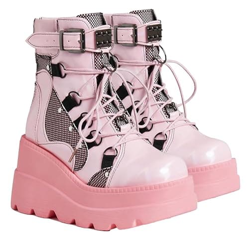 Lace Up Platform Ankle Boots for Women