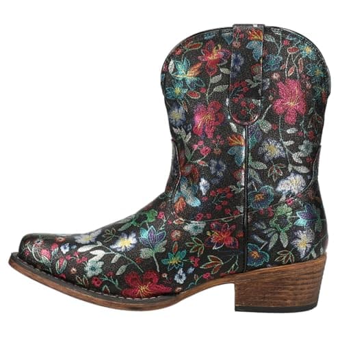 ROPER Women's Ingrid Floral Metallic Ankle Boots - 1-2" Heel, Multi