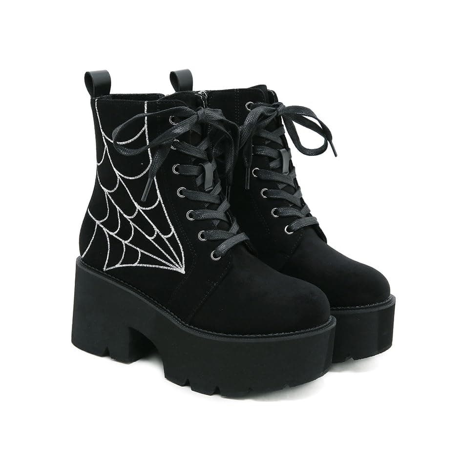 GooMaShoes Women's Black Lace up Goth Platform Boots for Cosplay and Fashion
| GooMaShoes Women's Chunky Block Ankle Gothic Combat Boots for Gothic and Punk Stylists
| GooMaShoes Black Lace up Gothic Platform Boots with Chunky Block Heel for Women