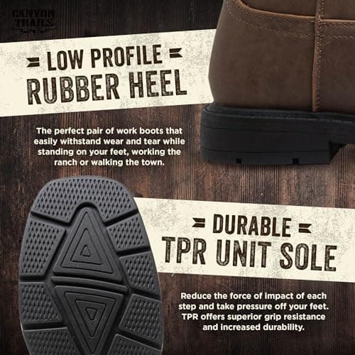 Canyon Trails Mens Square Toe Western Boots