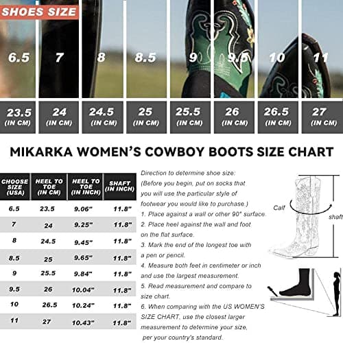Floral Embroidered Cowboy Boots for Women - Western Style