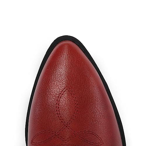 Embroidered Mid-Calf Cowgirl Boots for Women