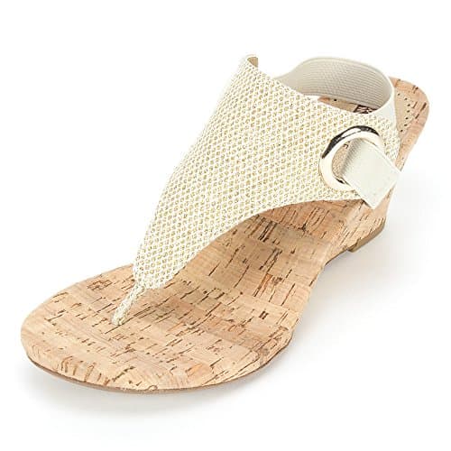 WHITE MOUNTAIN Women's Cork Wedge Sandal