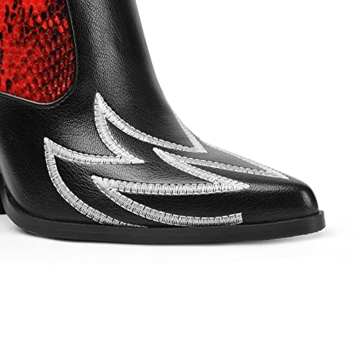 ANN CREEK Women's Contrast Mid Calf Cowboy Boots