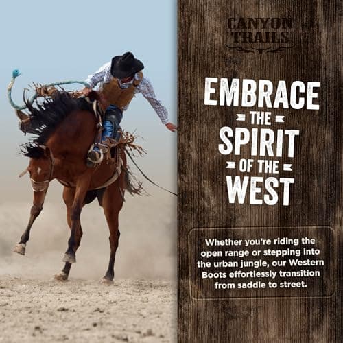 Canyon Trails Mens Square Toe Western Boots