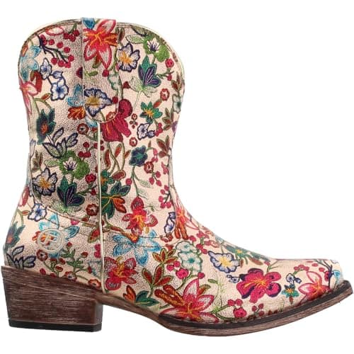 ROPER Women's Ingrid Floral Metallic Ankle Boots - 1-2" Heel, Multi