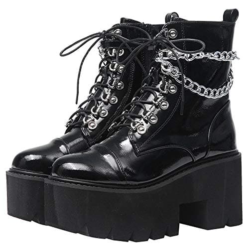 Erocalli Chunky Heel Platform Pumps for Women