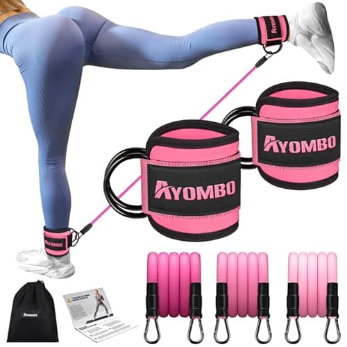 Ayombo Ankle Resistance Bands: Home Gym Glute Workout Gear, Leg Booty Fitness Equipment