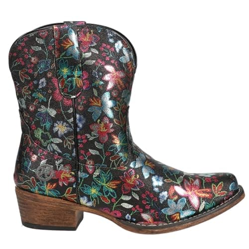 ROPER Women's Ingrid Floral Metallic Ankle Boots - 1-2" Heel, Multi