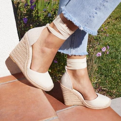 JustFab Women's Summer Platform Wedge Sandals Open Toe Comfort Arch Support