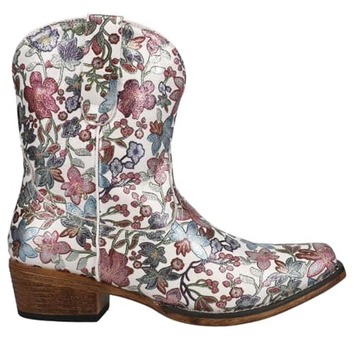 ROPER Women's Ingrid Floral Metallic Ankle Boots - 1-2" Heel, Multi