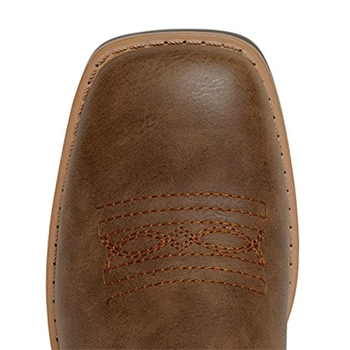 SheSole Women's Mid-Calf Square Toe Western Boots - Brown