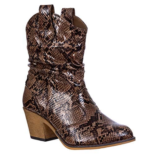 Charles Albert Women's Modern Western Cowboy Distressed Boot