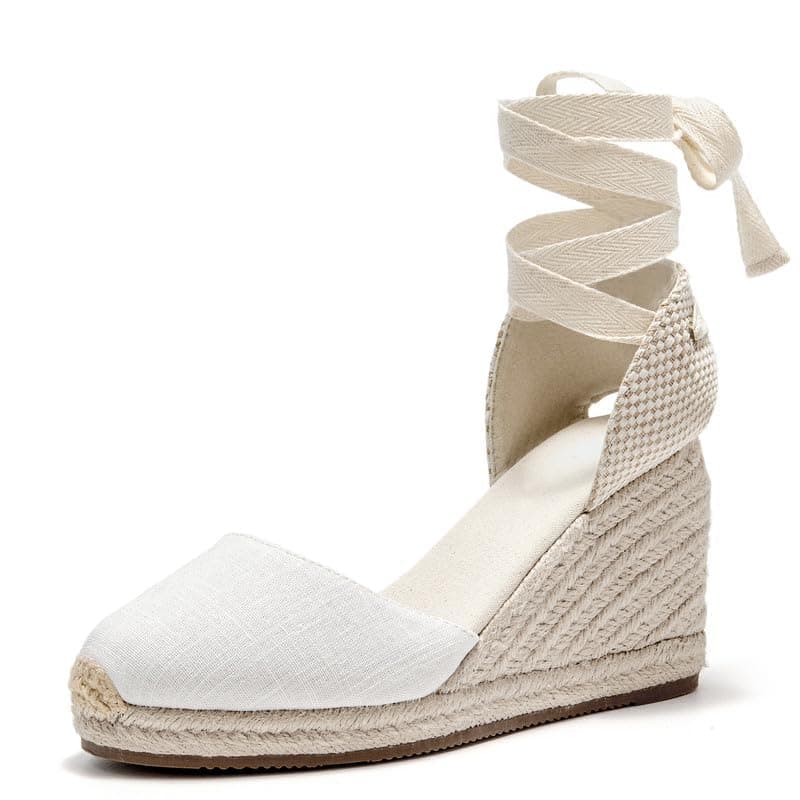 U-lite Womens Espadrille Wedge Sandals Ankle Strap Slingback