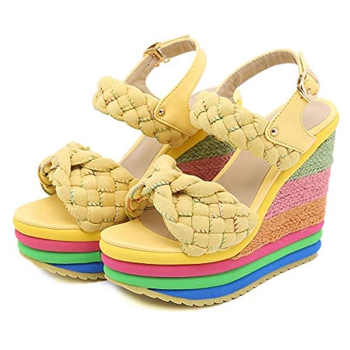 Colorful Boho Wedge Sandals for Women