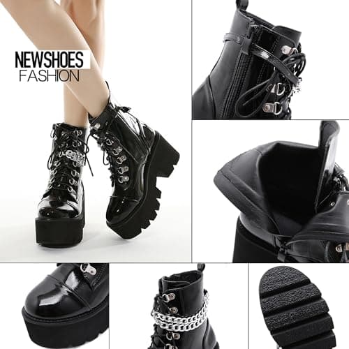 Lace Up Platform Ankle Boots for Women