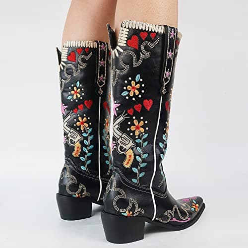 Mikarka Women's Embroidered Cowboy Boots