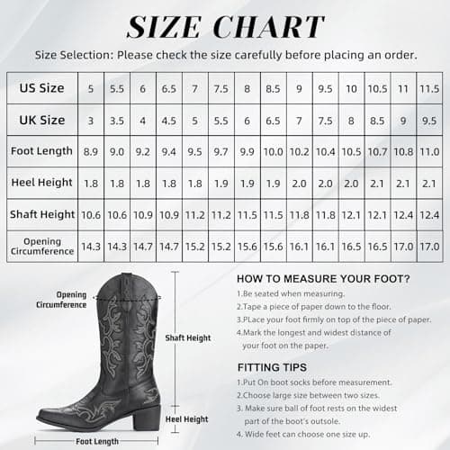 Classical Embroidered Pointy Toe Western Boots for Women