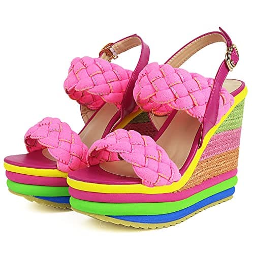 Colorful Boho Wedge Sandals for Women