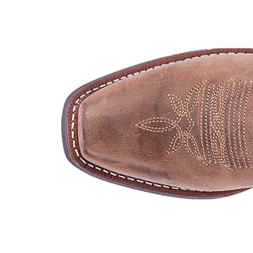 Laredo Women's Myra Embroidered Square Toe Mid Calf Boot - Brown